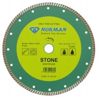Круг алмазный 230x22.2мм STONE MasterLine Turbo NORMAN для камня